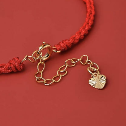 LuckyCharms 925 Silver Tibetan Five Directions Wealth Gods Blessing Braided Rope Bracelet