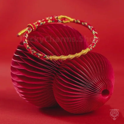 The Imperial Guardian Cord - Mount Putuo Blessed Zodiac Guardian Buddha Custom Color Spectrum Coiled Loong Knot Bracelet