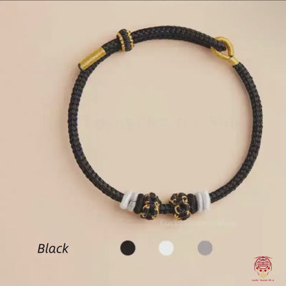Bracelet monocouche à nœud de fleur de pêcher béni du Mont Putuo, couleur unie, série 9, facile à réaliser soi-même