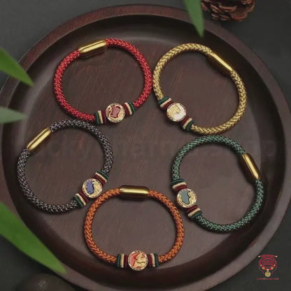 The Primordial Matrix Cord - Daoist Five Elements Empowerment 18K Gold-Plated 925 Sterling Silver Guardian Bracelet