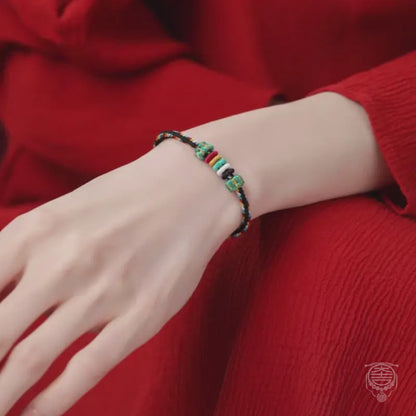 Mount Putuo Blessed Five Elements Completion Hand-Woven Bracelet | Lucky Protection & Energy Balance