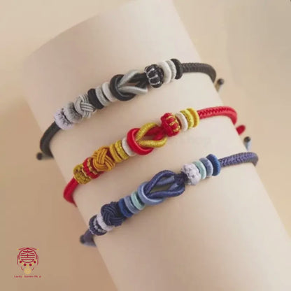 「決して別れない」結び目DIYカップルラッキーブレスレットS1|記念日バレンタインデーギフト