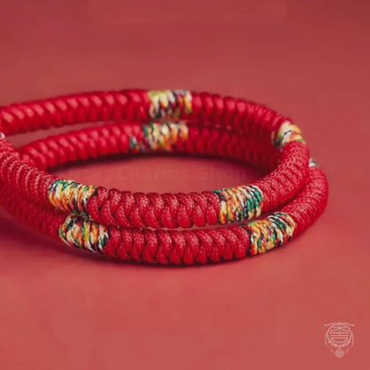 Colorful Vajra Knot Hand-Braided Bracelet | Traditional Knotting Art Gift | Auspicious Accessory