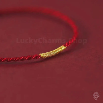 Bracelet porte-bonheur du Mont Putuo | Fil d'or tressé ultra-fin, 6 couleurs, ajustable, bijou minimaliste porte-bonheur