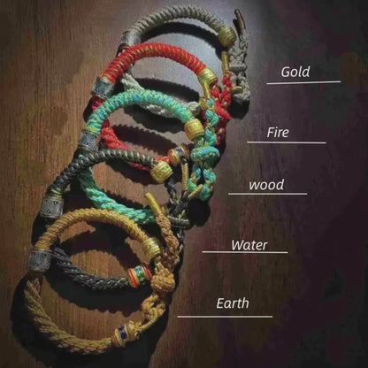 Six-Syllable Mantra Fortune-Turning Bead WUXING Five Elements Guardian Bracelet
