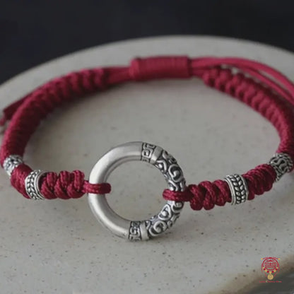 Bracelet de couple en argent 925 avec boucle Dragon Phénix et pendentif Paix | Perles de calcédoine et d'agate noire, bracelet porte-bonheur romantique
