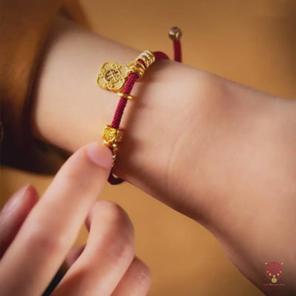 Bracelet porte-bonheur tissé à la main « Cinq éléments » de la Bibliothèque nationale de Chine | Bijoux culturels et porte-bonheur