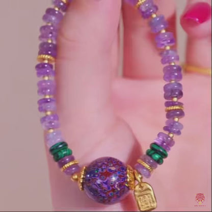 Intangible Heritage Lacquer Bead & Rose Pink Quartz Bracelet & Necklace