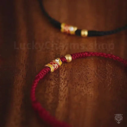 The Koi Fish & Gold Beads Protection Bracelet - Minimalist Lucky Charm