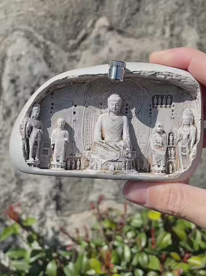 Aimant de Réfrigérateur Lampe de Bouddha des Grottes de Longmen - Collection du Musée de Longmen