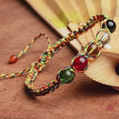 The Transcendent Wisdom Cord - Manjushri Academy Blessed Five-Element Crystal Vajra Bracelet