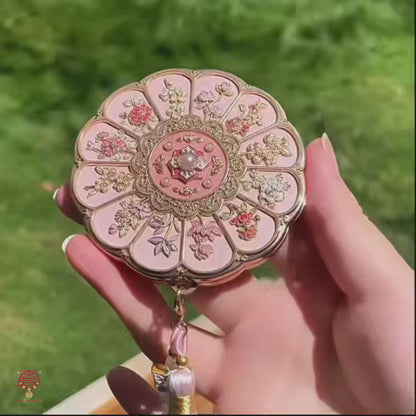 Palace Museum Pocket Mirror - 12 Flowers Goddess Folding Mirror